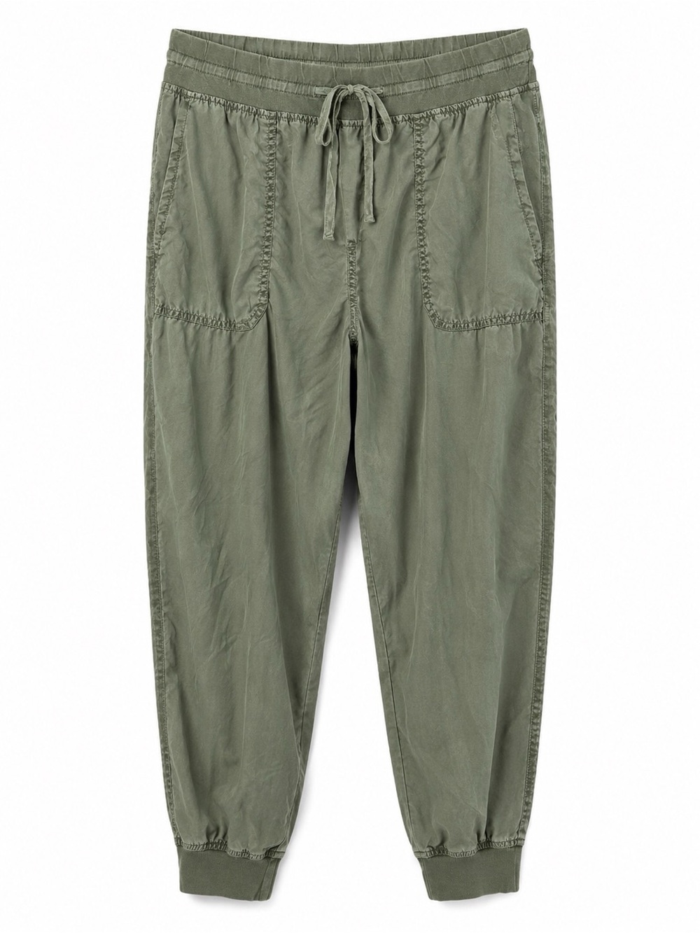 Caslon Tencel Lyocell Olive Green Drawstring Jogger Pants Size Medium